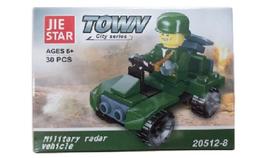 30 Peças Veículo Militar Town City Blocos De Montar - VILT 30 Peças Veículo Militar Town City Blocos De Montar - VILT