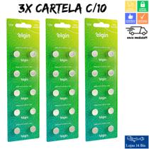 30 Pilha Bateria LR44 AG13 LR1154 3 Cartelas c/ 10 Baterias Energy Elgin 30 Pilha Bateria LR44 AG13 LR1154 3 Cartelas c/ 10 Baterias Energy Elgin