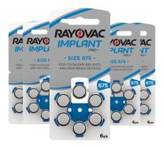 30 Pilhas Bateria Rayovac Tam 675 Implant Pro - Coclear