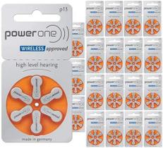30 Pilhas Baterias P 13 Auditivas Power One - 5 cartelas