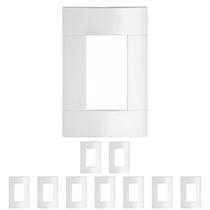 30 Placa 4x2 3 Postos Linha Lunare Schneider Branco Gelo