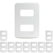 30 Placa Espelho 4x2 2 Postos Separados Linha Miluz Schneider S3B77120 30 Placa Espelho 4x2 2 Postos Separados Linha Miluz Schneider S3B77120