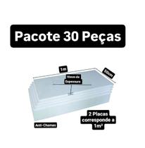 30 placas de isopor eps antichamas espessura 10mm, tamanho 100 x 50cm