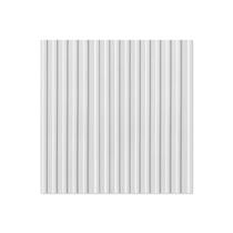 30 Placas Ripada 3D Decorativa Branca Revestimento Painel PVC Auto Relevo 50x50 - Papel e Parede