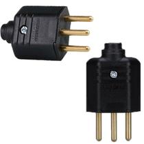 30 Plug Plugue Tomada Macho 3 Pinos 10a Preto Margirius 30 Plug Plugue Tomada Macho 3 Pinos 10a Preto Margirius