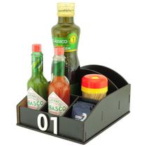 30 Porta Pimenta Azeite Guardanapos Sal Sachê Palito Restaurante Preto