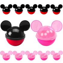 30 Potes Festa Mickey Minnie Orelhas 220ml Doces Aniversário