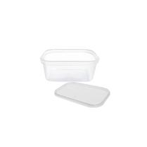 30 Potes Potinho 250ml Retangular Transparente Com Tampa Lacre Bpa Free