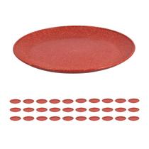 30 Prato Refeição Redondo Resistente 24cm Vermelho 30 Prato Refeição Redondo Resistente 24cm Vermelho