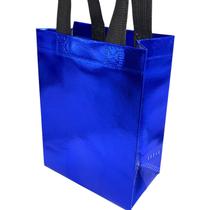 30 Sacola de Presente Metalizada Luxo Ecobag TNT Bolsa Brinde e Lojista Reforçada