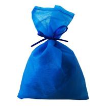 30 Saquinhos Sacolinhas 15x23 Tnt Azul Royal Com Fita Azul Royal