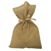 30 Saquinhos Sacolinhas 15x23 Tnt Bege Com Fita Bege