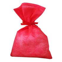 30 Saquinhos Sacolinhas 15x23 Tnt Vermelho Com Fita Vermelho