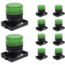 30 Sinaleiro LED Steck Luminoso Verde 12V - 380V SLLSL2