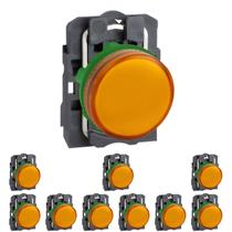 30 Sinalizador Plástico 22mm 250V Lâmpada Amarelo Para Lâmpada Ba9s Schneider