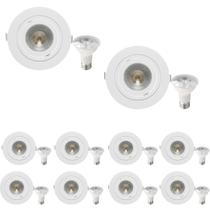 30 Spot Emb Face Plana PAR20 + 1 Lâmpada LED 6W 2700K E27 30 Spot Emb Face Plana PAR20 + 1 Lâmpada LED 6W 2700K E27