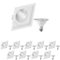 30 Spot Embutir Quadrado Recuo PAR30 + 1 Lâmpada LED 10W 6500K E27 30 Spot Embutir Quadrado Recuo PAR30 + 1 Lâmpada LED 10W 6500K E27