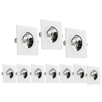 30 Spots Embutir Quadrado Dirigível Face Plana Gu10 Ar111 30 Spots Embutir Quadrado Dirigível Face Plana Gu10 Ar111