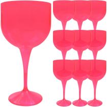 30 Taça Acrílico Gin Tônica 500ml Rosa Neon Alta Qualidade