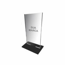 30 Troféu Acrílico Cristal Sem Personalização Liso 15x10cm
