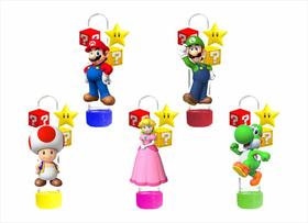 30 tubetes 13cm para doces Super Mario Bros - Produto artesanal