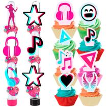 30 Tubetes Estilo Tok Tok e 50 Toppers