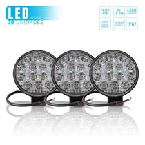 30 Un Farol Milha Redondo 14Led 42W 12/24V Caminhão Trator