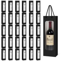 30 unidades de sacolas de presente de vinho SHANDERBAR com janela transparente 36x13x9 cm