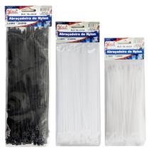 300 Abraçadeiras Fita Lacre Nylon 150mm 200mm e 250mm Cinta Plástica Hellerman