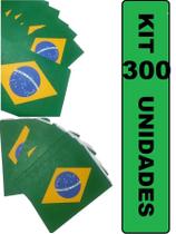 300 Bandeira Brasil Papel Copa Futebol Decoração 14x21cm Nfe