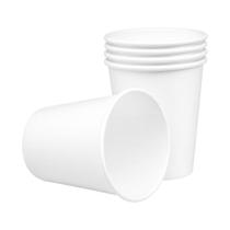 300 Copo Descartável de Papel Laminado 180ml Quente ou Frio Cor:Branco