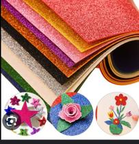 300 folhas de e.v.a. com glitter 40x48