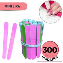300 Lixas de Unha Mini Descartáveis Manicure Pedicure 8 cm