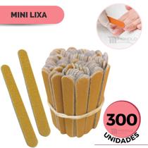 300 Lixas de Unha Mini Descartáveis Manicure Pedicure 8 cm
