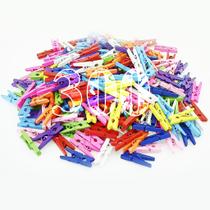 300 Mini Pregadores De Madeira Colorido Decorativos Para Bebidas