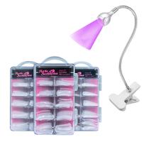 300 Molde F1 Stiletto, Bailarina, Natural + Lanterna Led Uv 300 Molde F1 Stiletto, Bailarina, Natural + Lanterna Led Uv