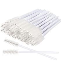 300 Pack Cílios Varinhas de rímel descartáveis Pincéis de cílios para extensões Pincel de maquiagem Aplicadores Kit de ferramentas, Branco / Branco