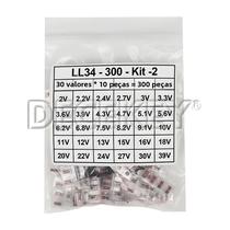 300 peças kit de diodo zener smd ll34 0.5w 1/2w 3v-24v 2v-39v conjunto de diodo smd 1n4148