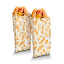 300 Sacos Saquinhos Papel Lanche Hot Dog