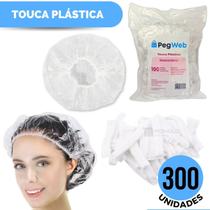 300 Toucas Plástica Descartável Banho Cabelo Sanfonada hotel