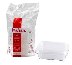 300 Un POTE RETANGULAR COM TAMPA 150ML C/ 15X20 UN