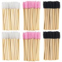 300 unidades de rímel descartáveis Wands Spoolie Brush, pincéis de sobrancelha de cristal, aplicador de extensão de cílios, kits de maquiagem, pincel de rímel de bambu 300 unidades de rímel descartáveis Wands Spoolie Brush, pincéis de sobrancelha de cristal, aplicador de extensão de cílios, kits de maquiagem, pincel de rímel de bambu