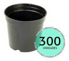 300 Vasos Pote 6 Plástico Rígido Preto p/ Suculentas e Mudas