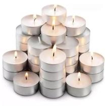 300 Velas Estilo Rechaud Com Suporte Em Alumínio - Branca 300 Velas Estilo Rechaud Com Suporte Em Alumínio - Branca