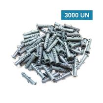 3000 Bucha de Fixação Com Aba Anel 6mm Tijolo Bloco Parede