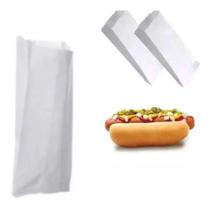3000un Saco De Papel Branco Mono 15x13 Lanche Hot Dog Pipoca