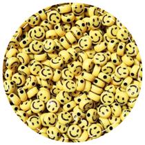 300pçs Miçanga infantil p pulseira smile amarelo carinha dia das crianças