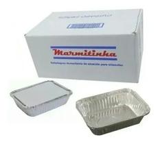 300un Bandeja Alumínio Marmitinha M120 C/tampa 500ml Leve 3 300un Bandeja Alumínio Marmitinha M120 C/tampa 500ml Leve 3