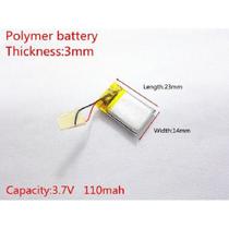 301423 C/ 110mah 3mmx14mmx23mm 2 Fios 3,7v Nova 301423 C/ 110mah 3mmx14mmx23mm 2 Fios 3,7v Nova