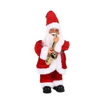 30cm Música Elétrica Papai Noel Boneca De Pelúcia Decorações De Natal Brinquedos Infantis Presentes - others